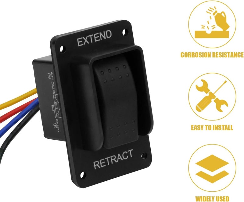 FBULWSEC 387874 RV Electric Stabilizer Jack Switch with Harness Replacement Compatible with Lippert High Speed Jacks，IP66-rated Waterproof -（2Pack） - Image 5